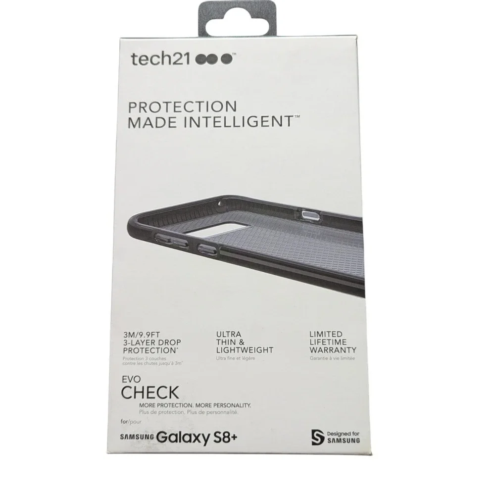 H9. tech21 Evo Check Series Case‎ Samsung Galaxy S8+ (Plus) In Black Ultra Thin